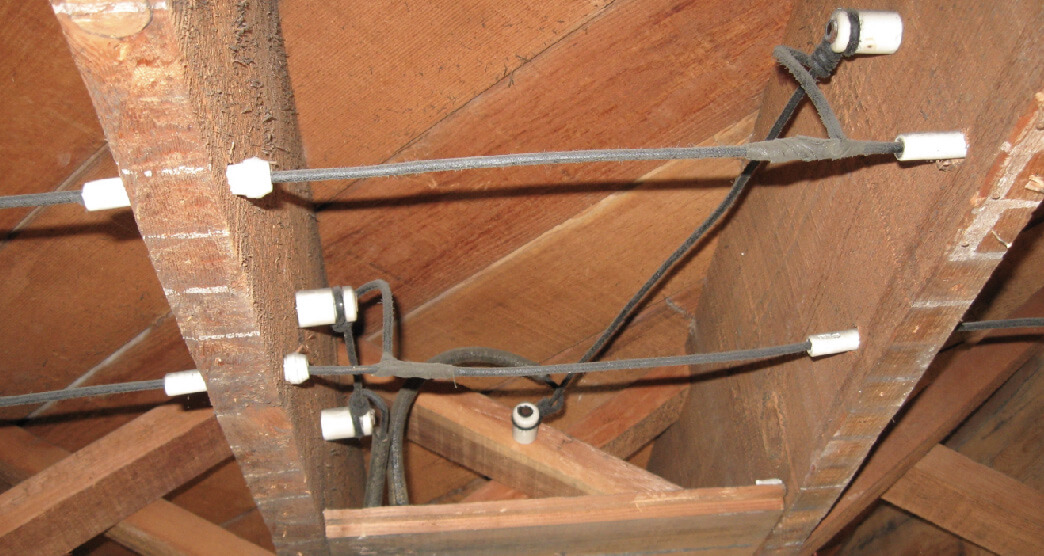 knob and tube wiring picture ceiling